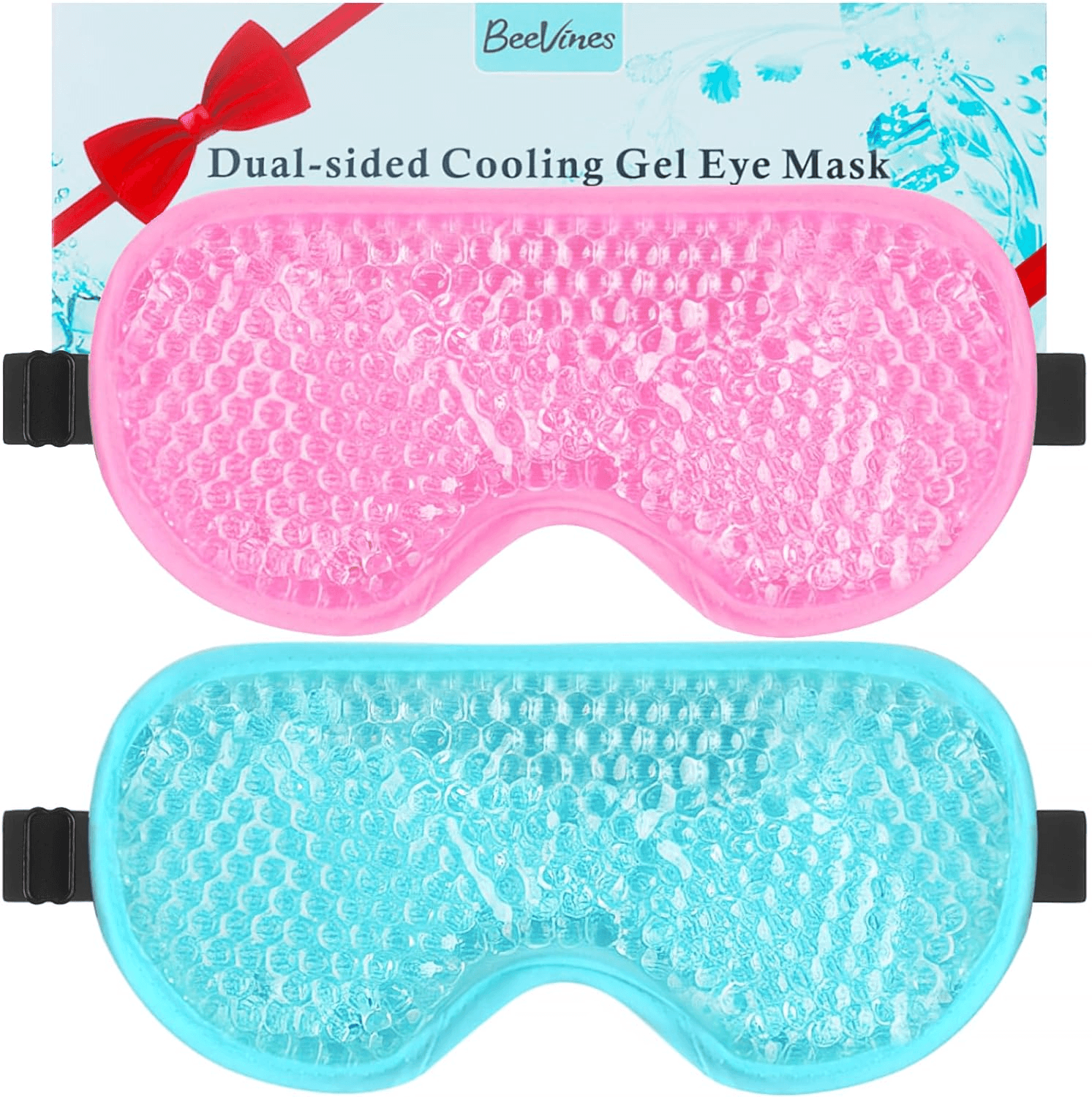 Cooling Gel Eye Mask| 2 Pack Gel Cold Pack for Puffy Eyes| Eye Mask for Dark Cir