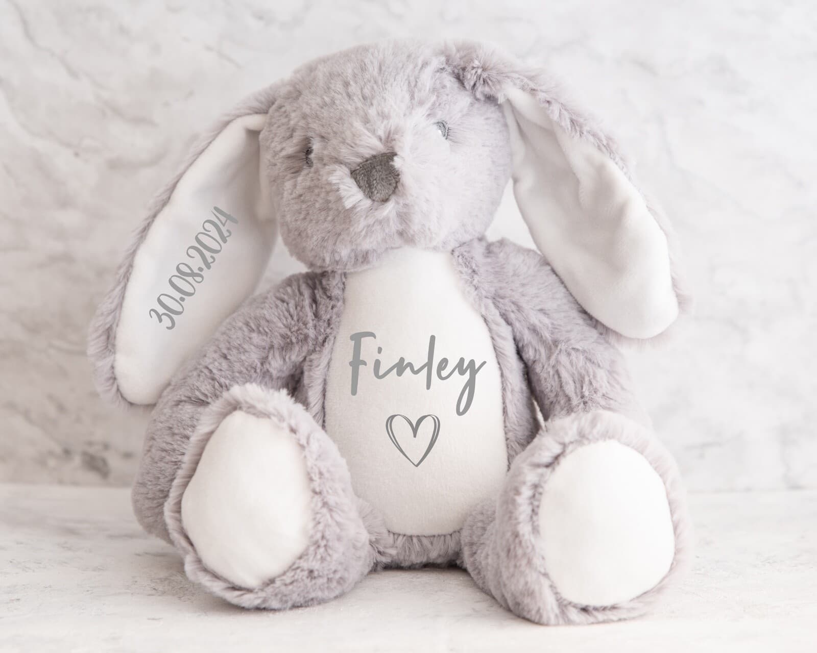 Personalised Newborn Teddy Rabbit Bunny| New Baby Gift| Name baby toy gift