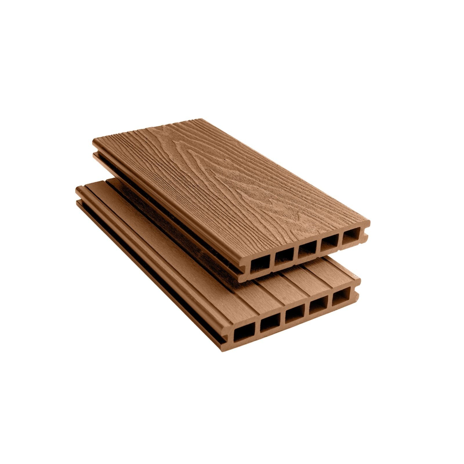 4.8m Composite WPC Decking Boards - Deep Embossed Woodgrain Plastic Boards kit