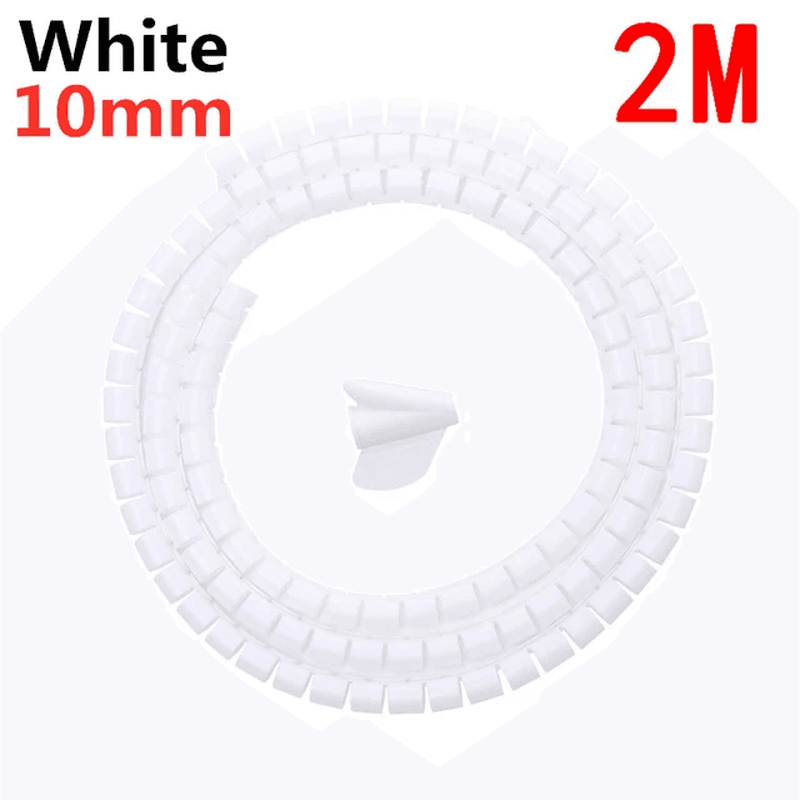 1/2M Flexible Spiral Cable Organizer Clips Storage Pipe Cord Protector Managemen