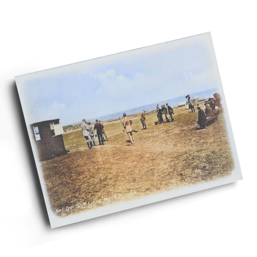 A3 PRINT - Vintage Scotland - No. 1 Tee| Golf Links| North Berwick (bc)