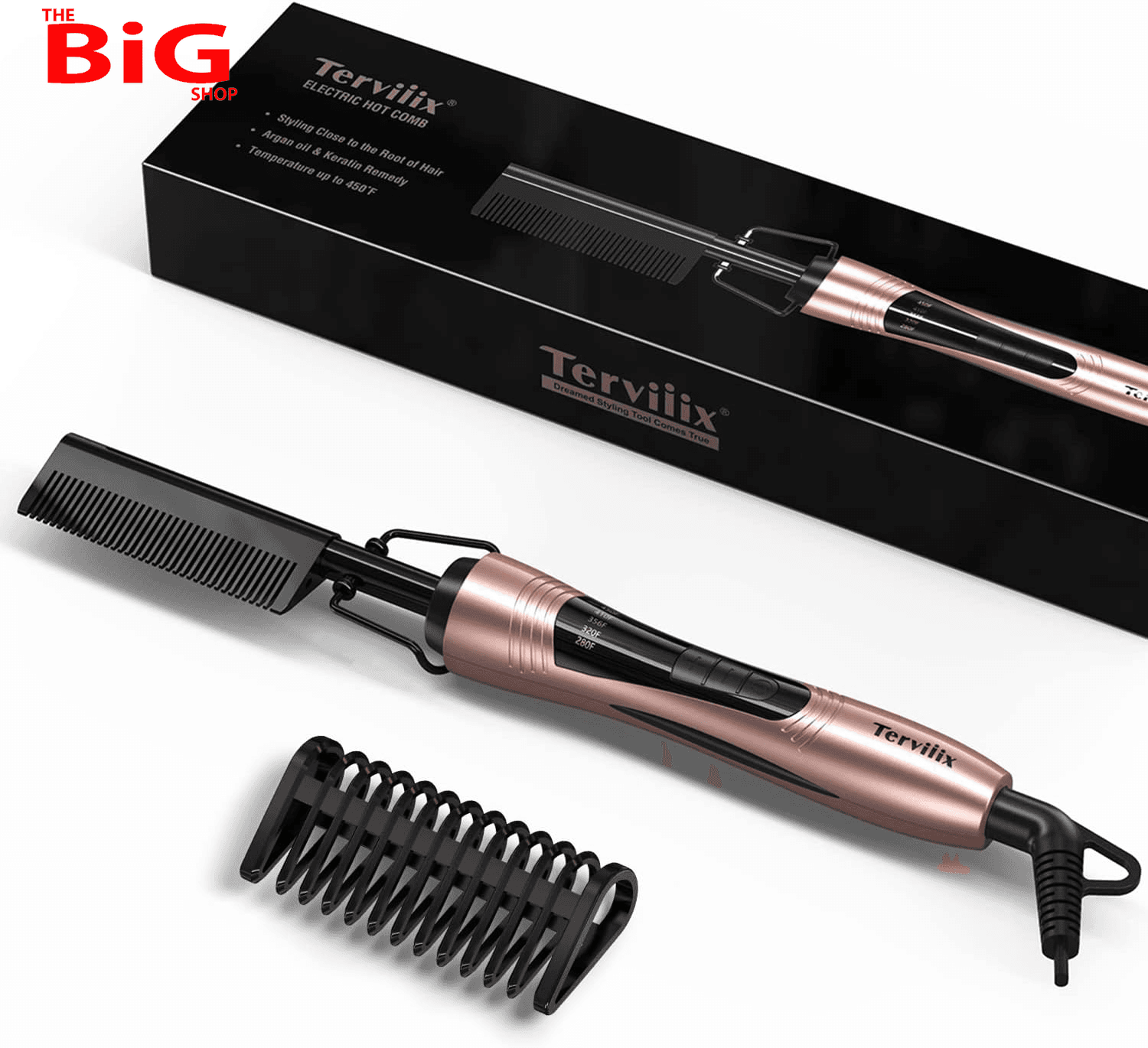 Hot Comb Electric| Hot Comb for Wigs| Afro Hair and Beard| Anti-Scald Straightenin