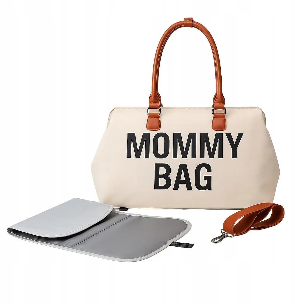 8596164063439 BabyMix Torba dla mamy Mommy Bag z przewijakiem Beżowa Baby mix