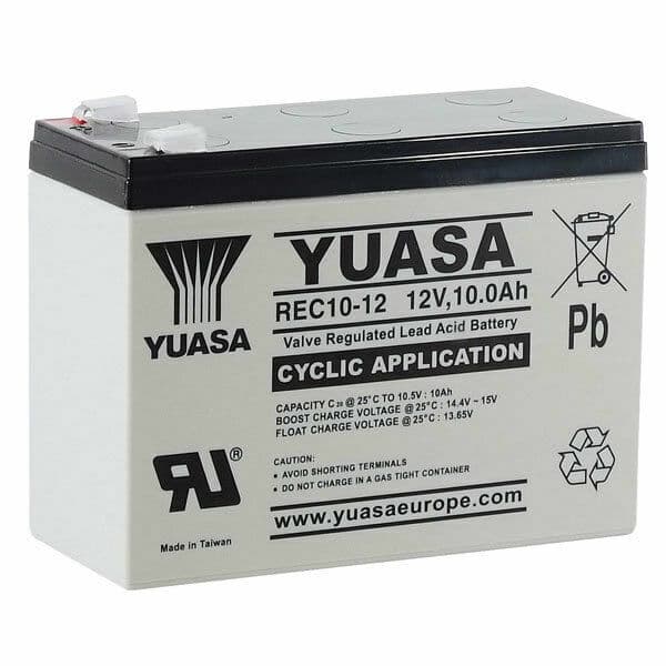 2 x YUASA 12V 10Ah (as 7Ah| 9Ah and 12Ah) - MOBILITY SCOOTER WHEELCHAIR BATTERIES