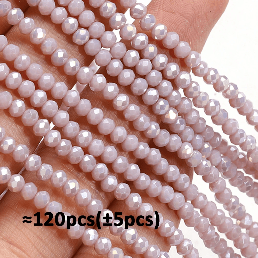 120Pcs/Lot Crystal Glass Rondelle Beads Austria Faceted round Loose Spacer Beads