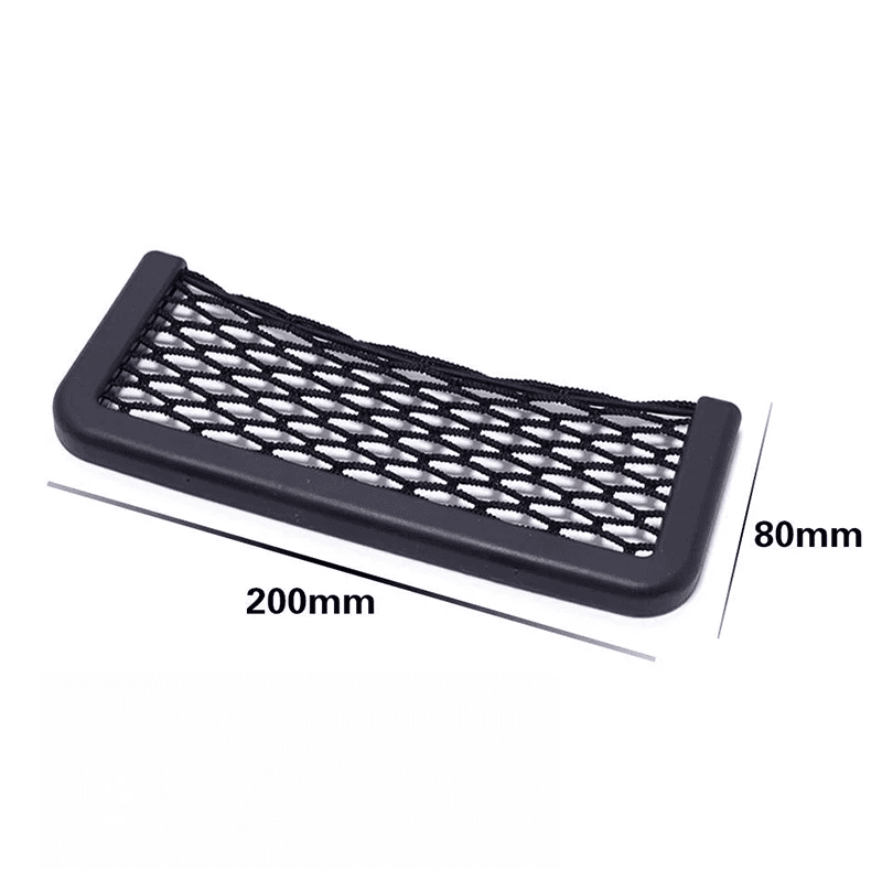 Adhesive Car Storage Bag Nets Auto Seat Organizer Door Side Net Pocket Phone Hol