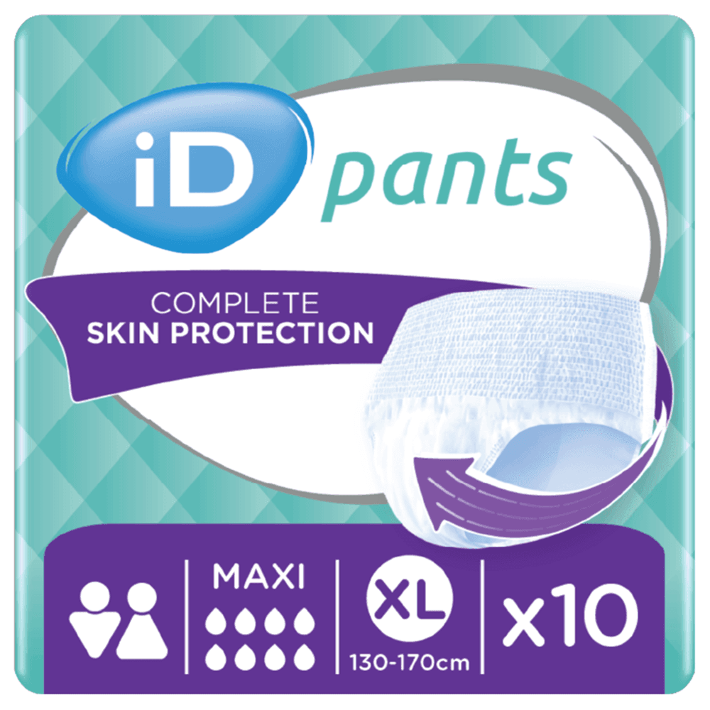 iD Pants Maxi XL - Extra Large - Pack of 10 - Unisex Incontinence Pull up Pants