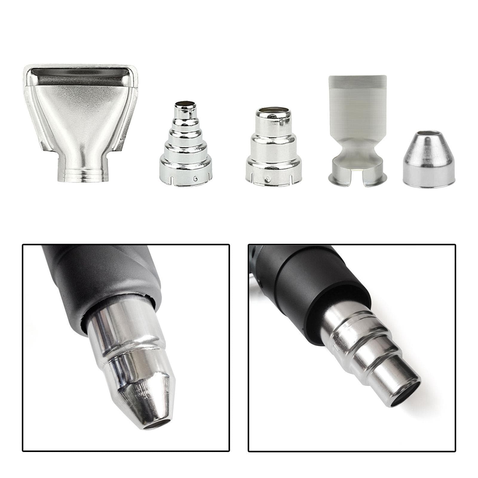 5 Pieces Heat Gun Nozzles Kits 35mm Stainless Steel Heat Gun Tips for Hot Air