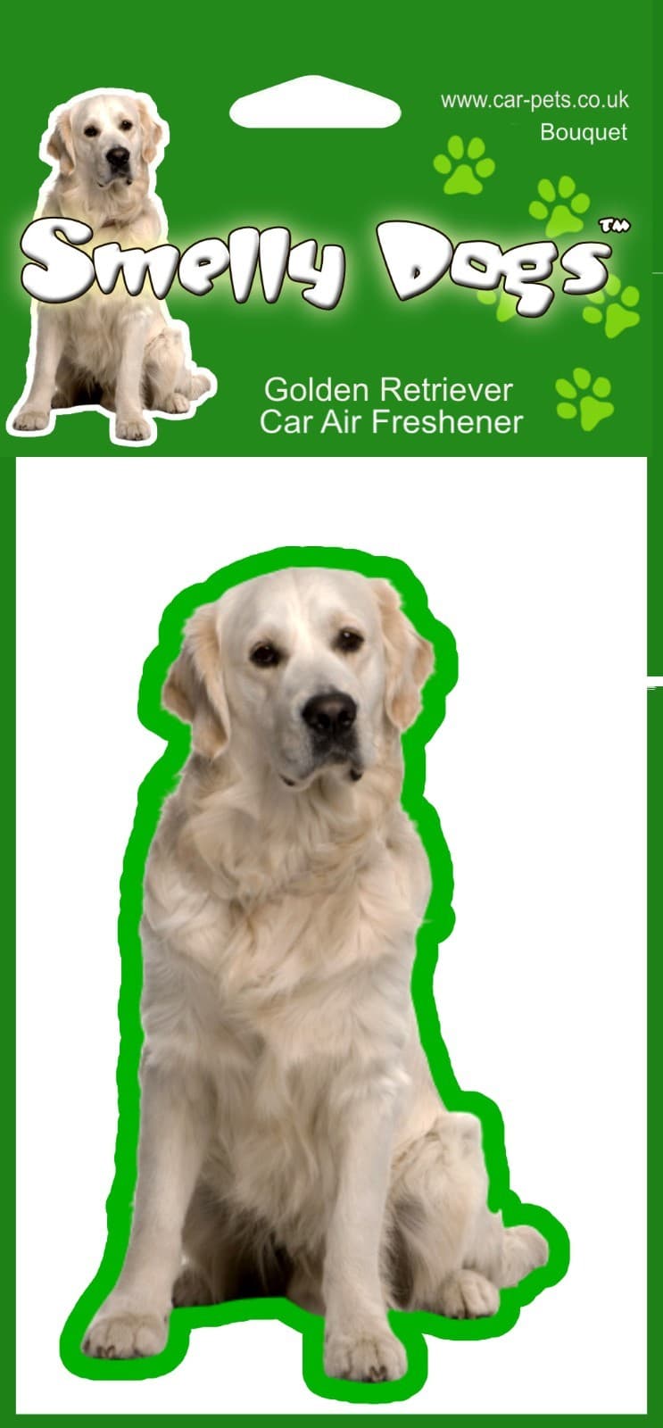 Golden Retriever Dog Lovers Gift -  2 x delightful hanging car air fresheners