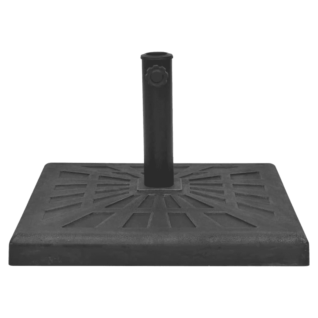 Parasol Base Resin and Steel Black 51x51x32.5cm 19kg Locking Bolt Adapters 38/48mm view 2