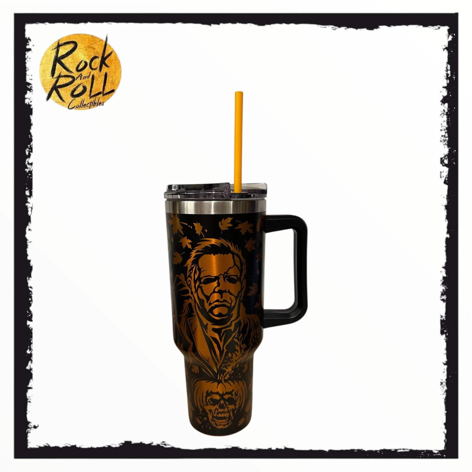 Spirit Halloween - Halloween Michael Myers Metallic Tumbler w/Straw 40oz