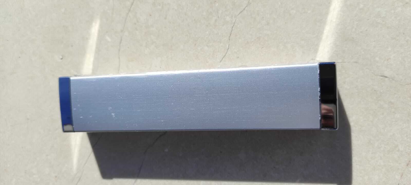 Gray Satin Cabinet Handle With Chrome Corners - Beautiful And Durable Handles
