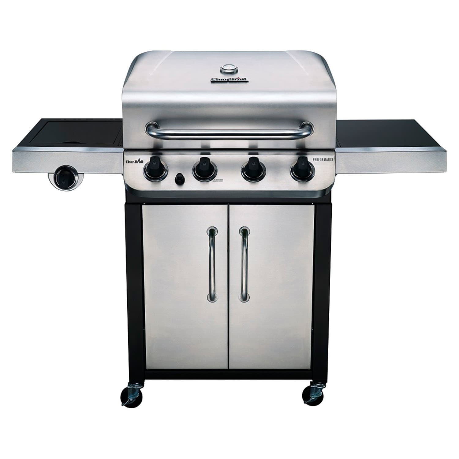 Char-Broil Convective 440S - 4 Burner Gas BBQ Grill with Side Burner - Si 140846