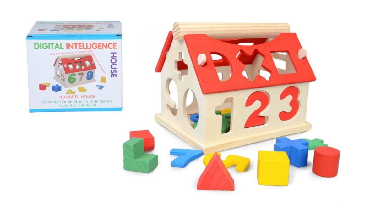 5902605899308 Zabawka drewniana SORTER KSZTAŁTÓW - DOMEK 7&7