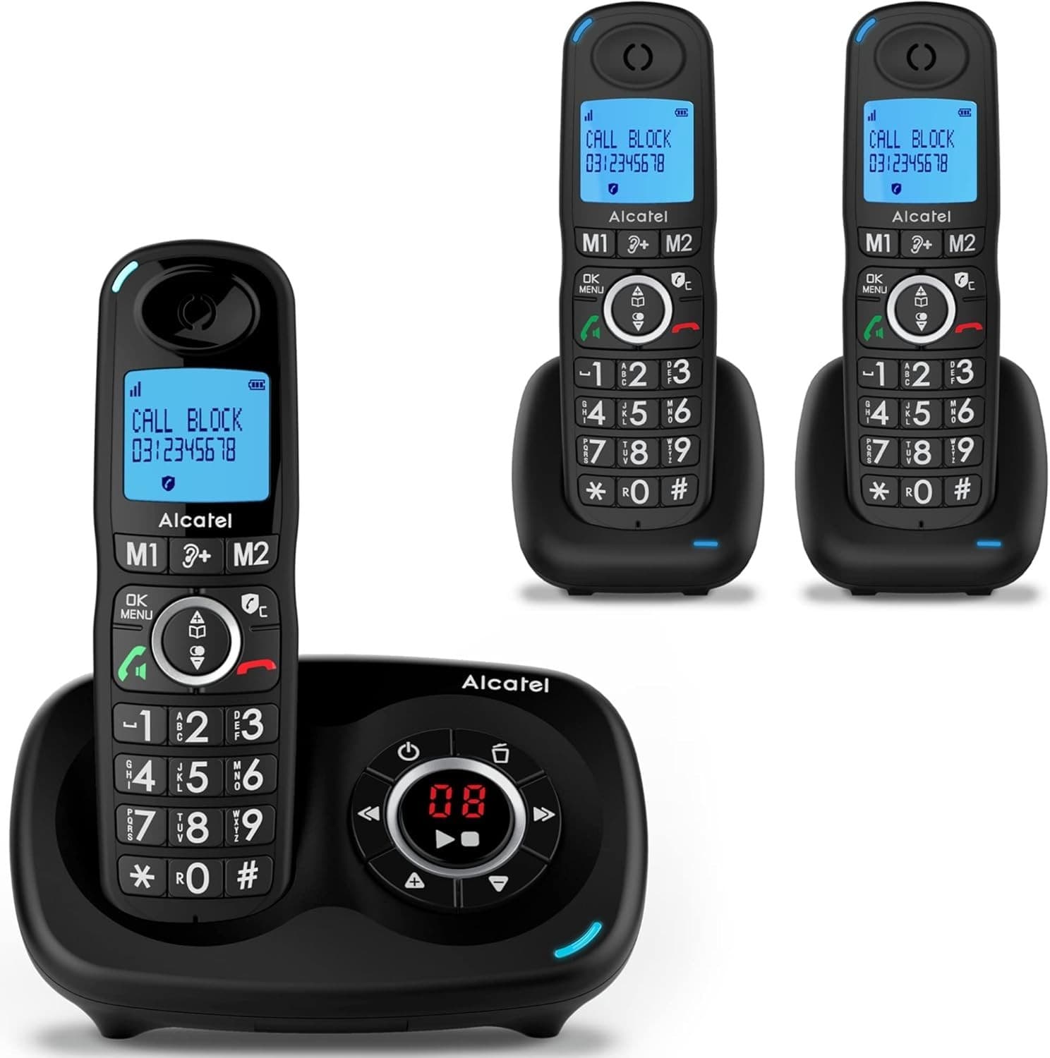 Alcatel XL595 Voice Trio - 3 Cordless Handsets with Answer Machine