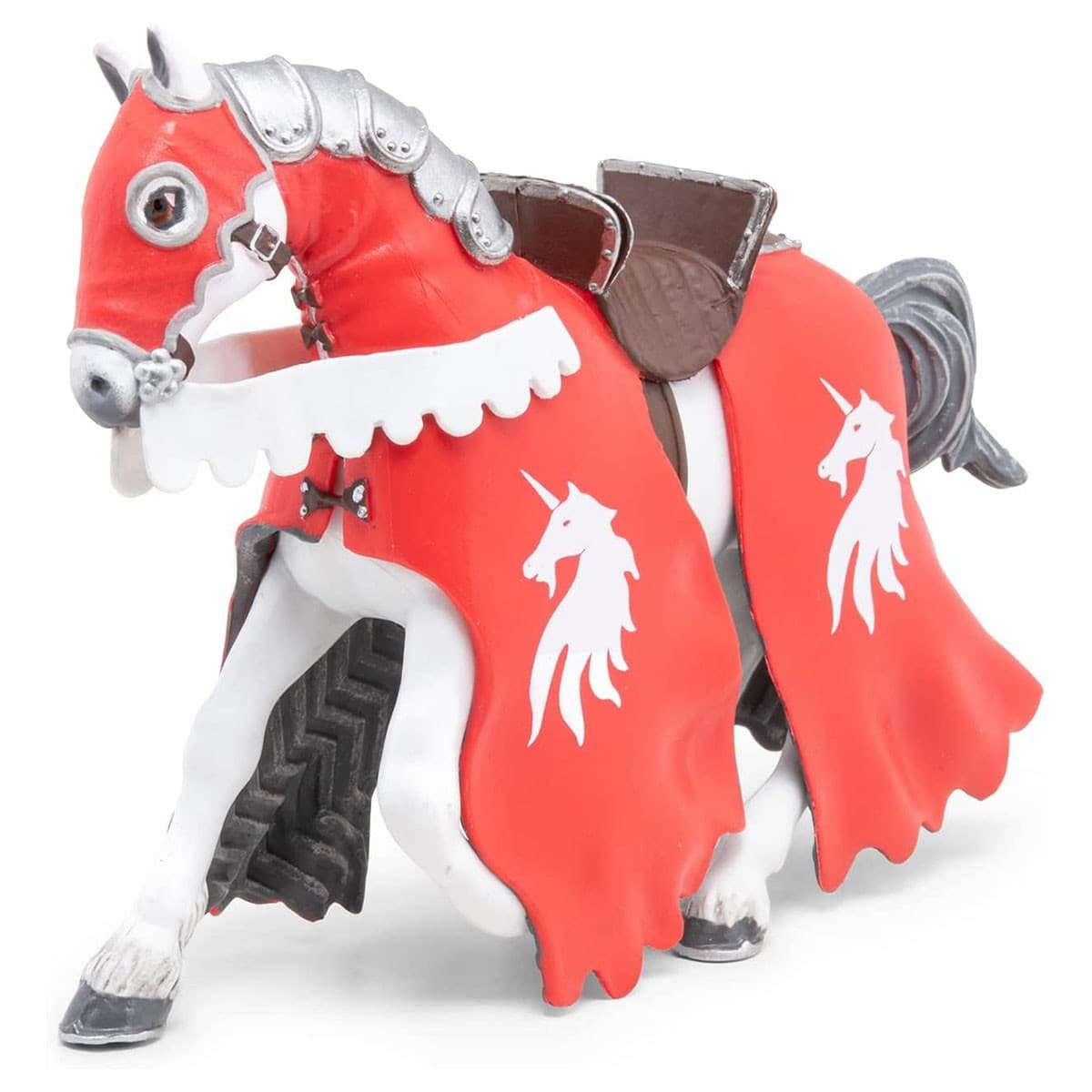 Papo - 39781 - Figurine - Horse of unicorn knight with spear| Multicolor