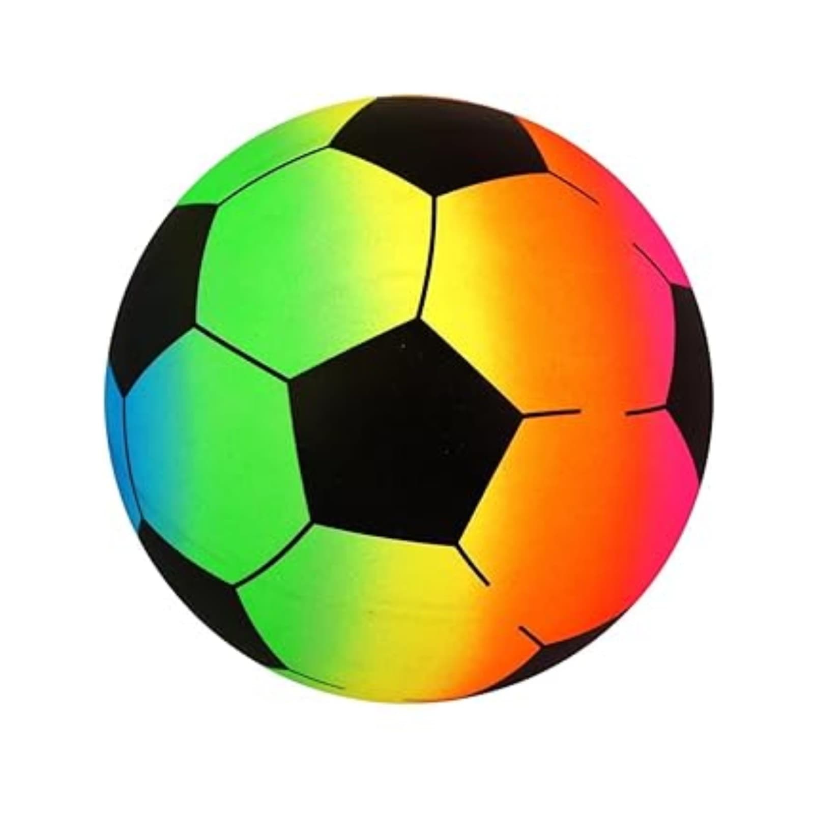 FNA FASHIONS Soccer Shoot Neon Rainbow PVC football 23 cm| Multi-coloured