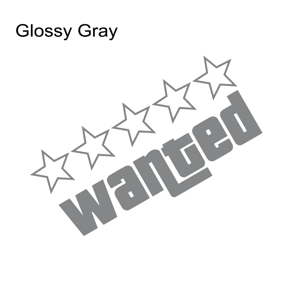 Wanted Reflective Laser Car Funny Stickers Auto Vinyl Film Decals for Car Bumper