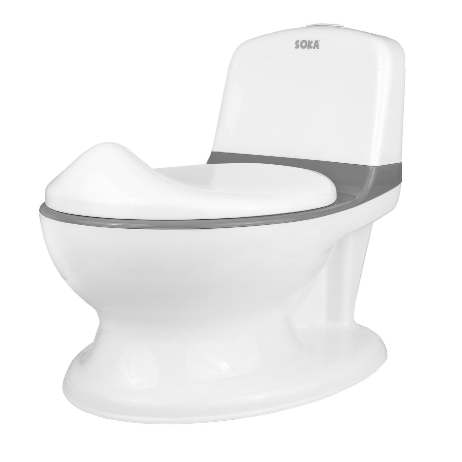 Toddler Potty Training Toilet Grey 46cm Ergonomic Seat Kids Infant Stable Toilet