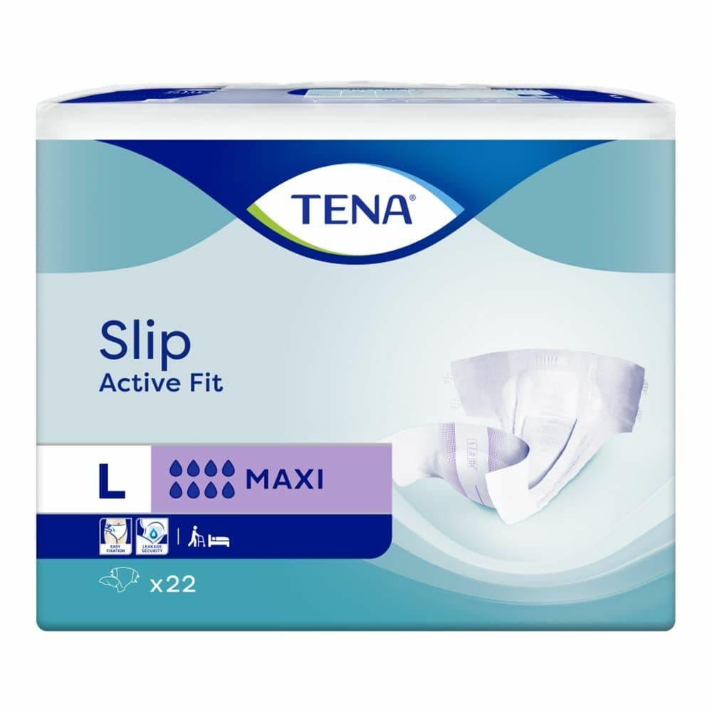 TENA Slip Active Fit Maxi (PE Backed) - Large - Pack of 22 Incontinence Slips
