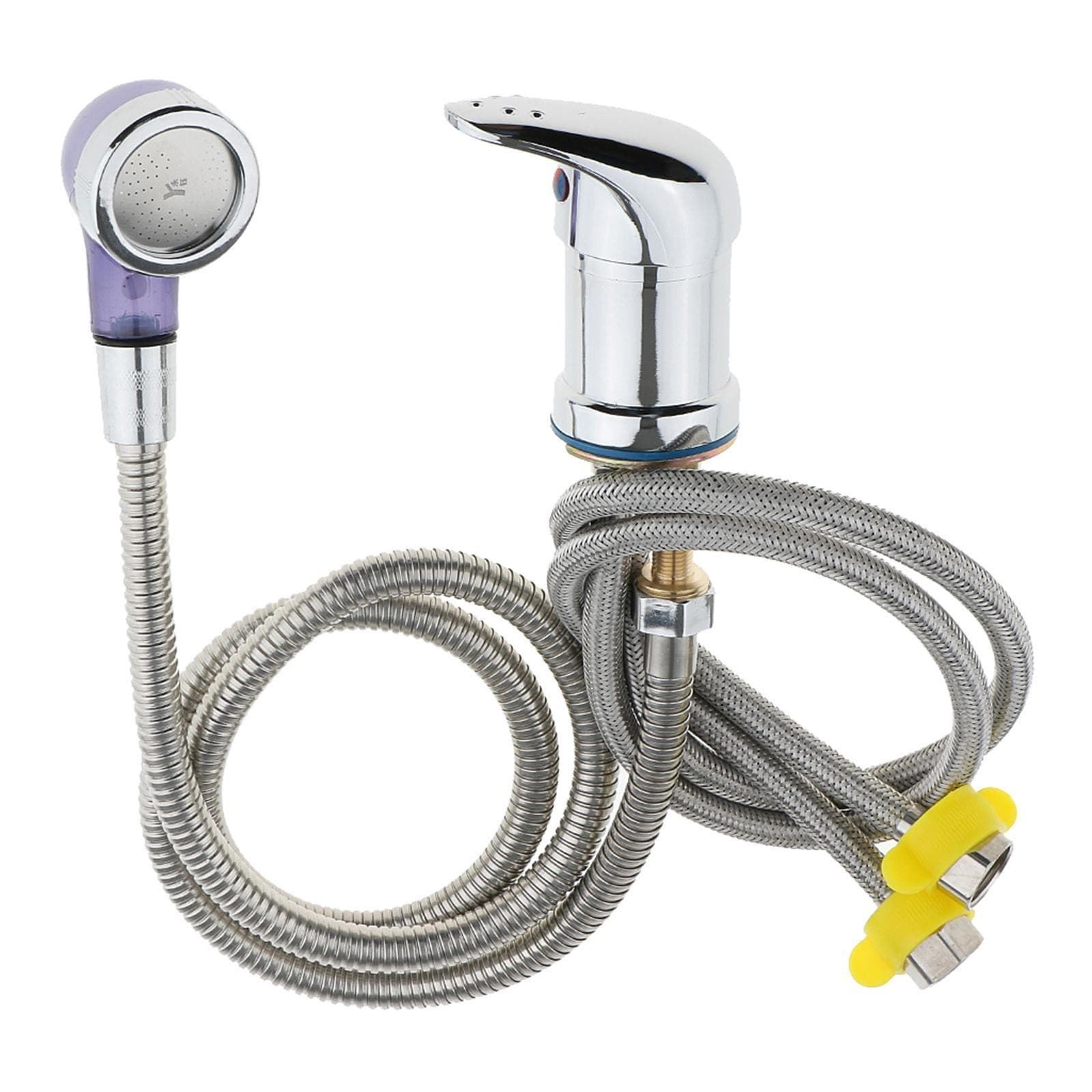 Bowl Sink Plumbing Salon Faucet w/ Spray Hose Replacement Kits