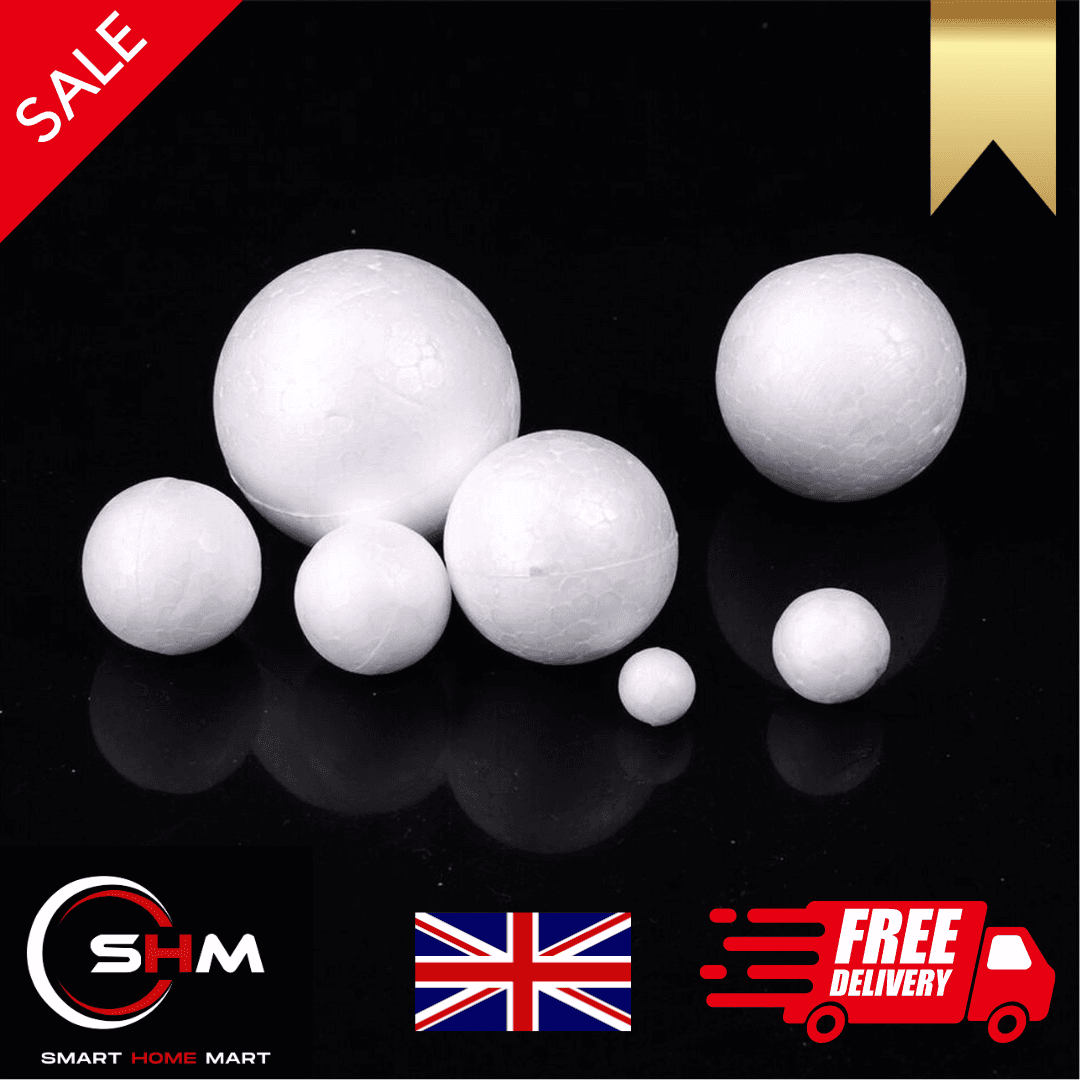 Solid Polystyrene Balls Craft Floral Cake Sweet Tree 20mm - 80mm Huge UK Stock