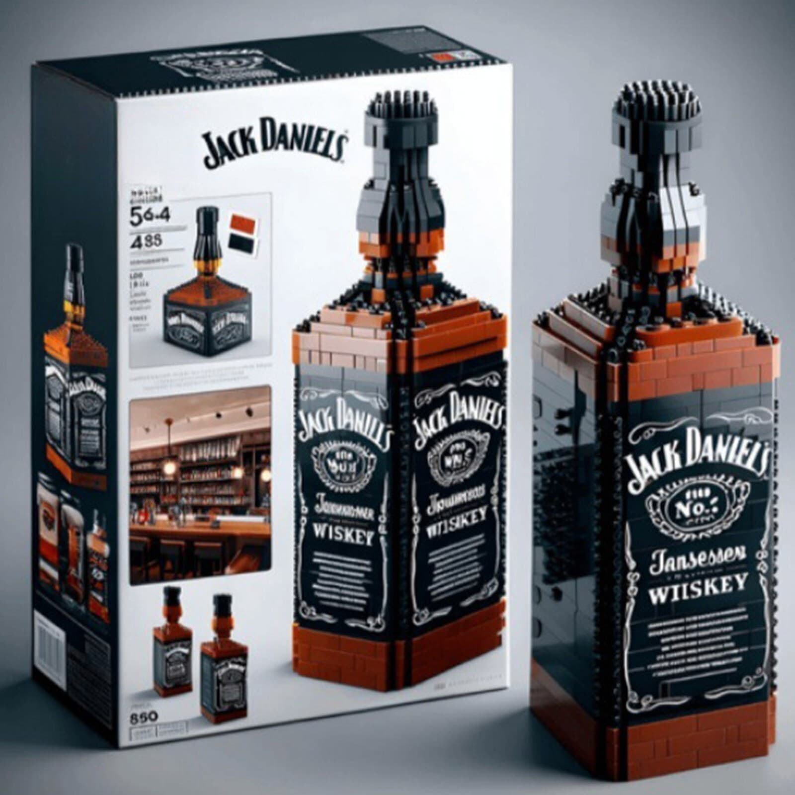 Interesting Whiskey Bottle  Building Blocks Finished Decoration Gift 2025