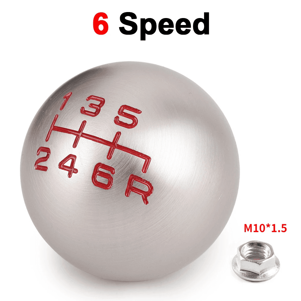 Universal Carbon Fiber Gear Shift Knob Aluminum Round Ball M8 M10
