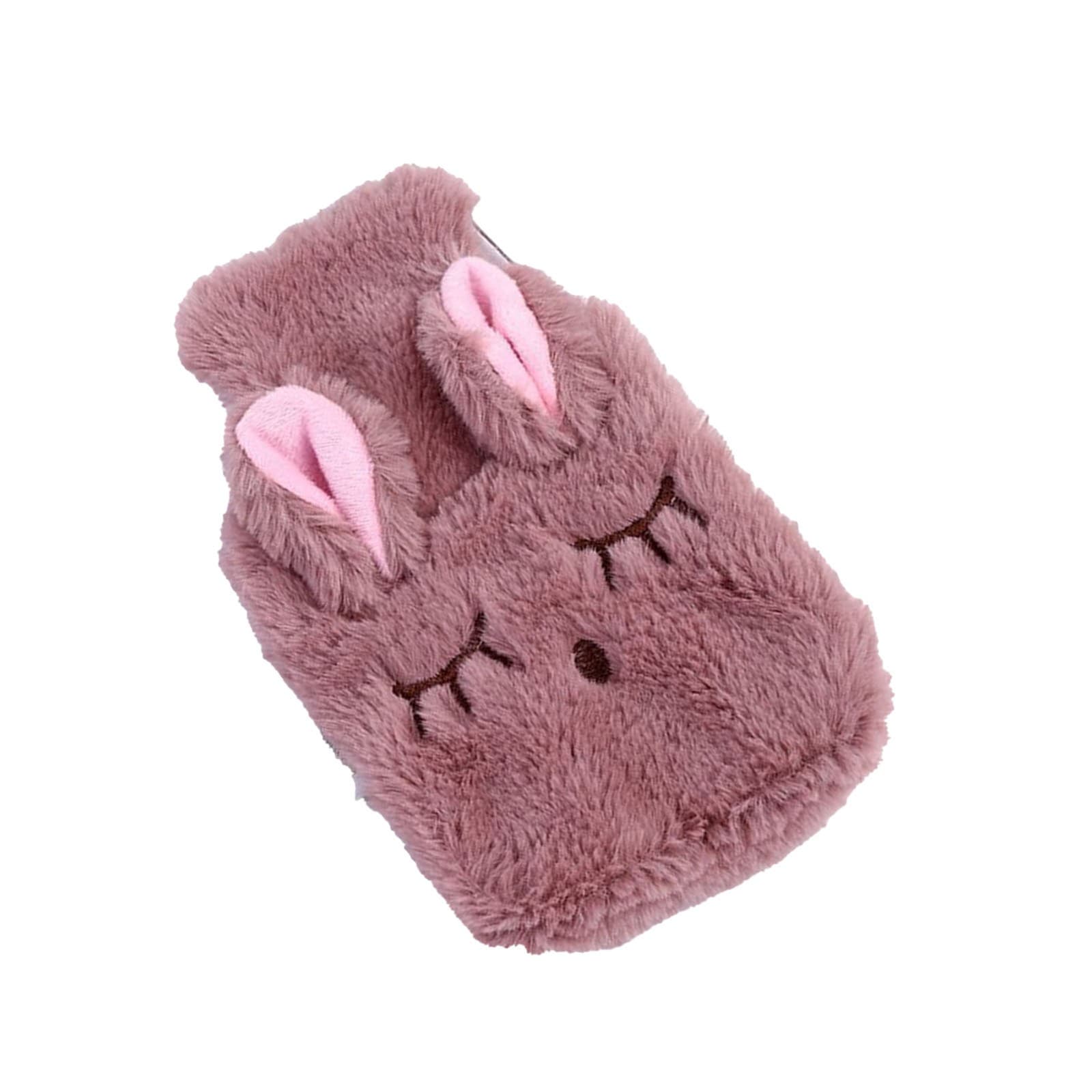 Hot Water Bottle Prevent Scald Detachable Rabbit Pattern Plush Cover Hot Bag view 2