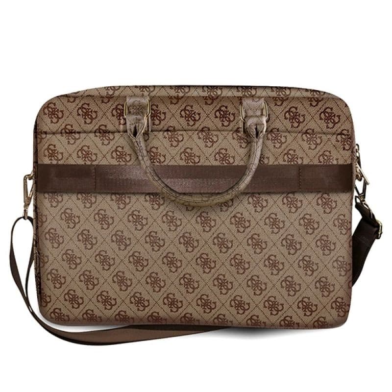 Torba Guess 4G Big Logo na laptopa 16'' - brązowa - Brązowy Guess view 2