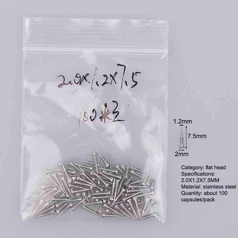 100Pcs Glasses Spring Hinge Screws Pointed End Aligning Screw Repair Supplies