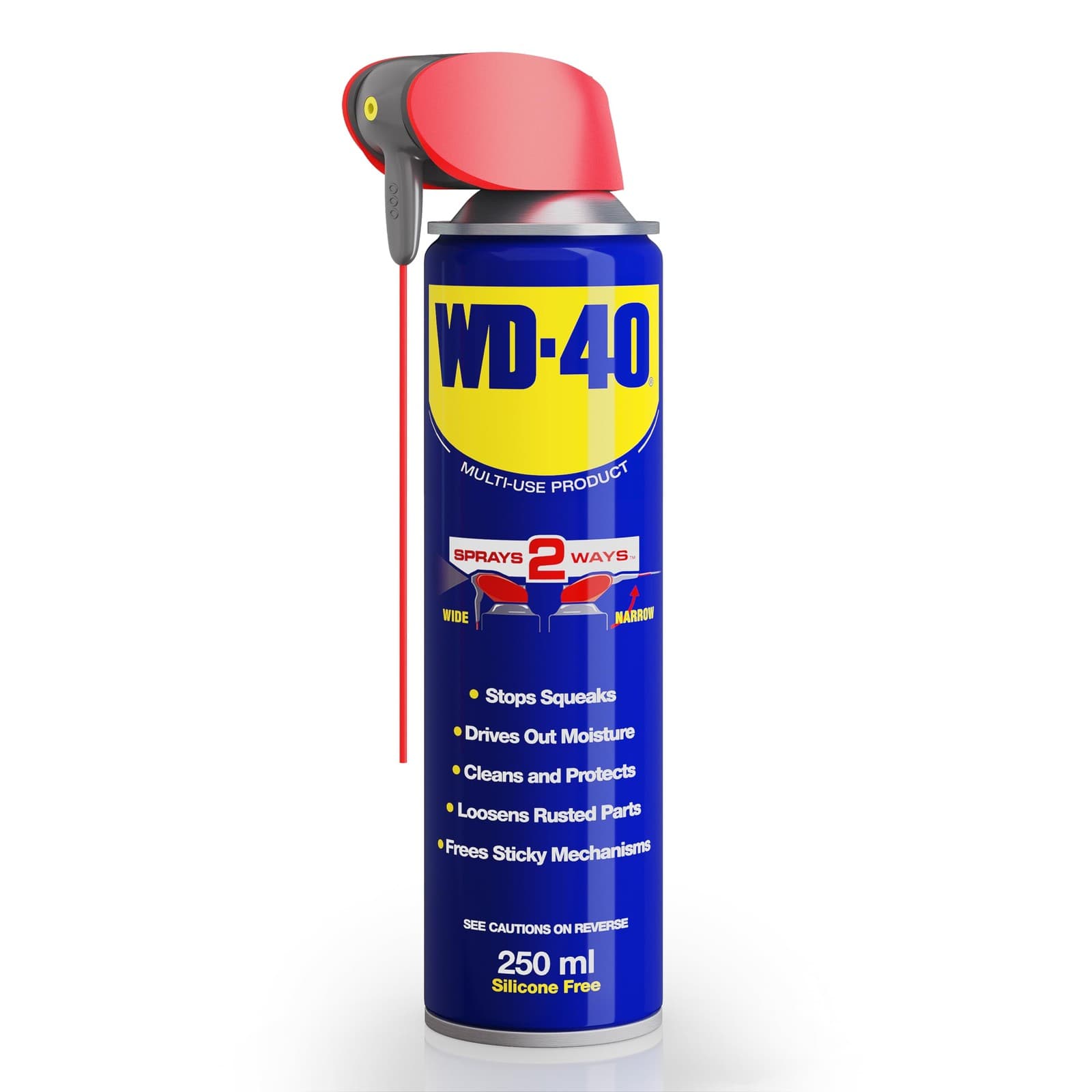Multi Use Lubricant Spray 250ml Wide and Narrow Smart Straw Multipurpose WD40