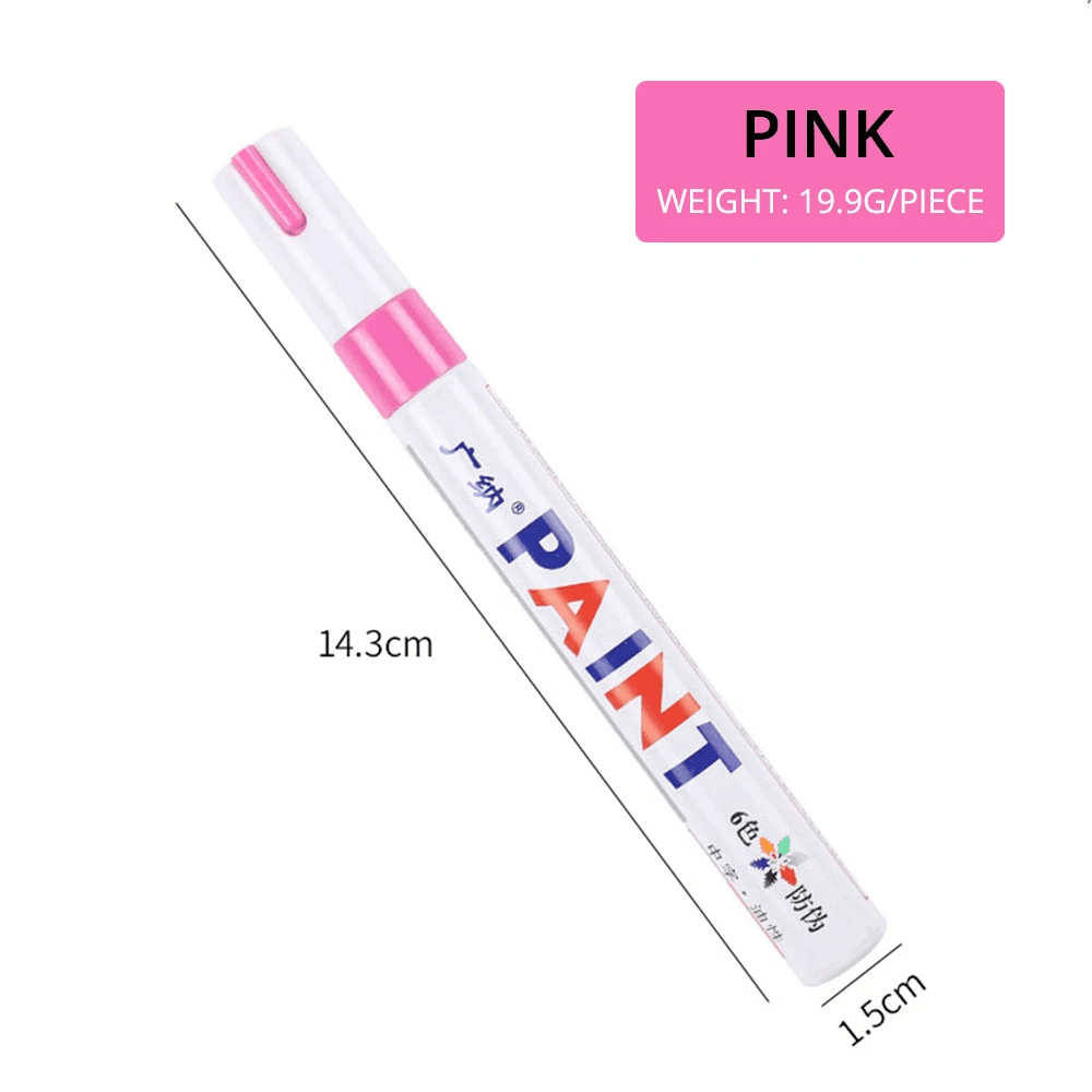 1PC White Waterproof Car Tire Paint Pen Permanent Marker Auto Touch-Up
