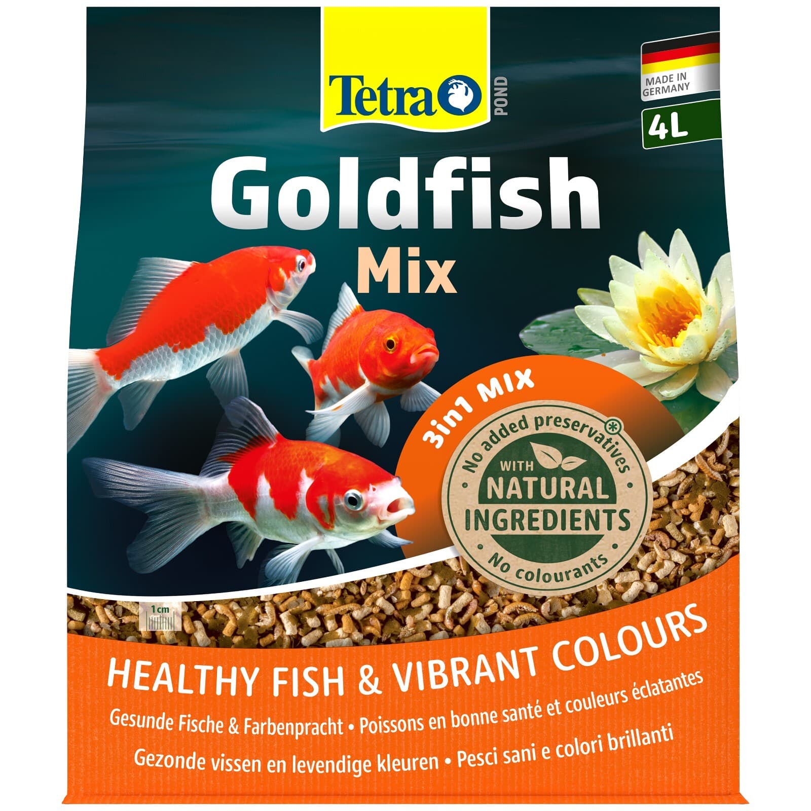 Tetra Pond Goldfish Mix 1L 4L Garden Fish Food Koi Gold Fish Sticks Flake
