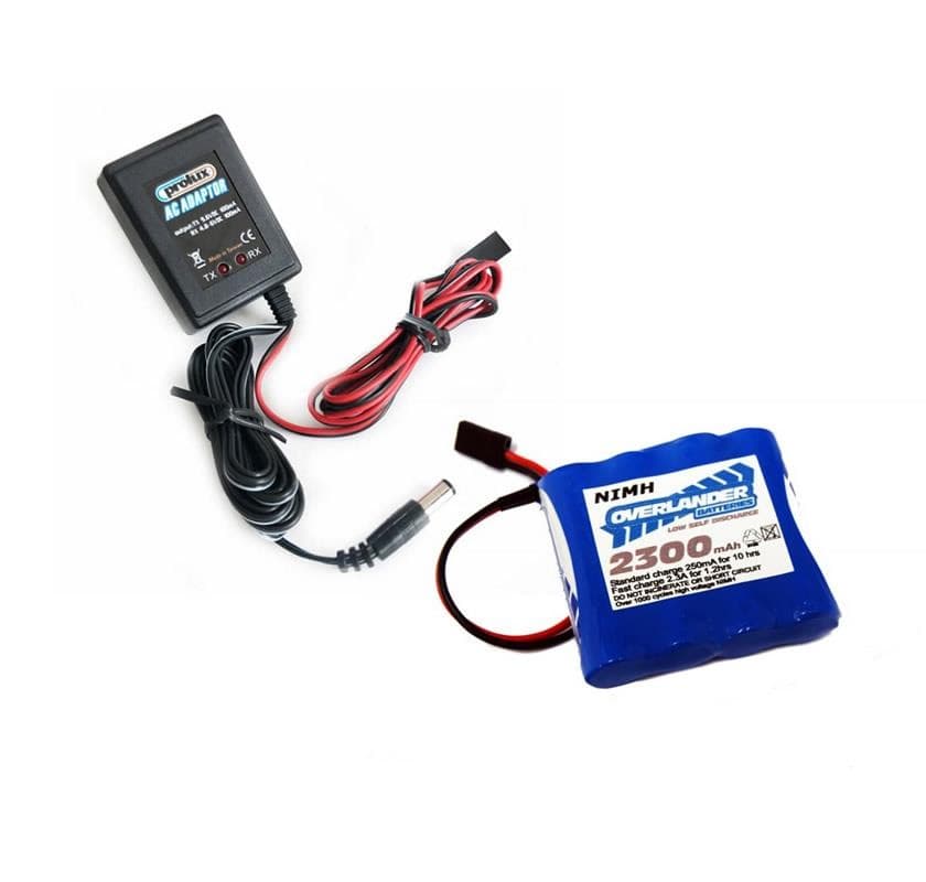 Overlander Premium Sport Flat 4.8v 2300mAh and PROLUX PX2114 Charger Bundle