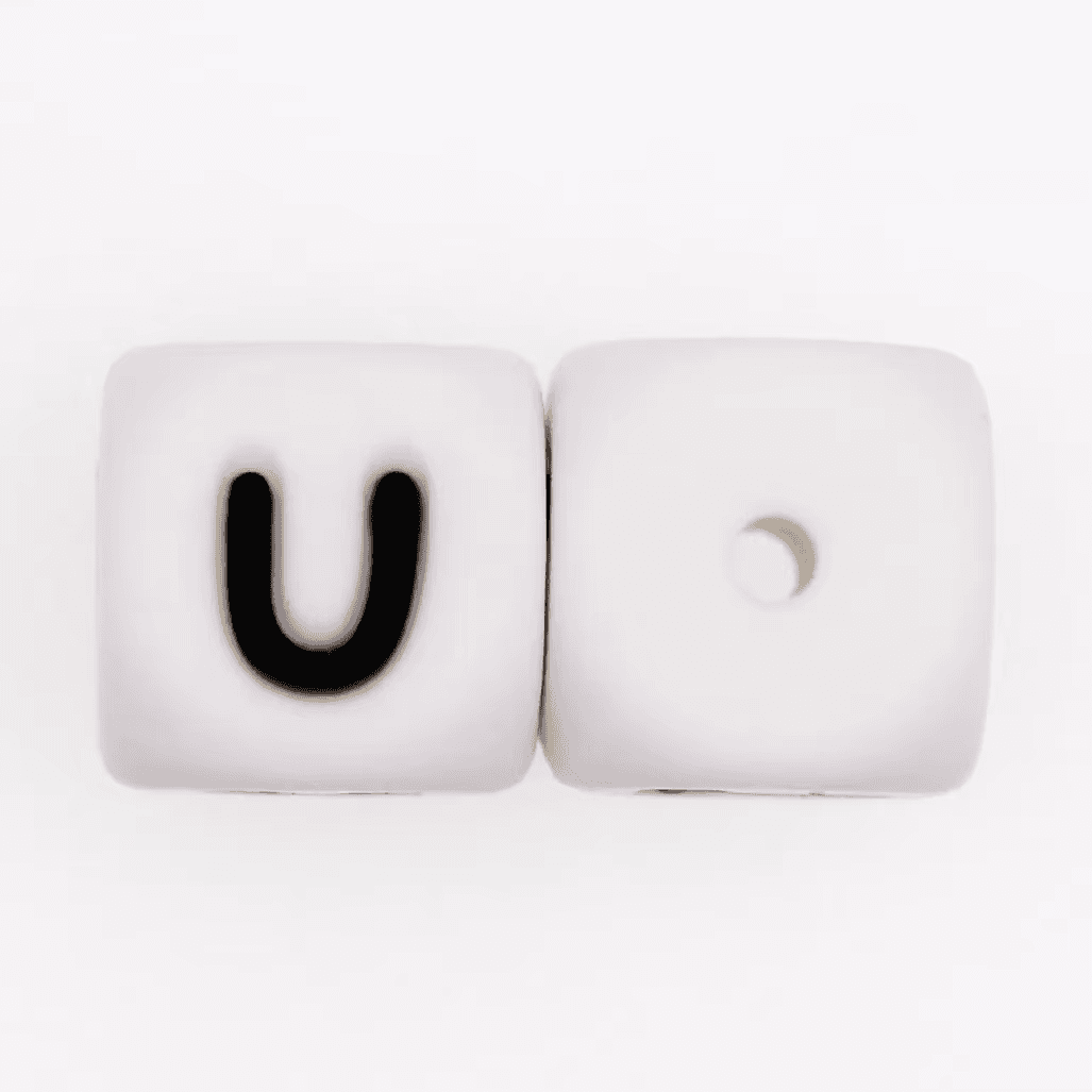 12mm Silicone Alphabet Beads for DIY Jewelry (10-Pack)