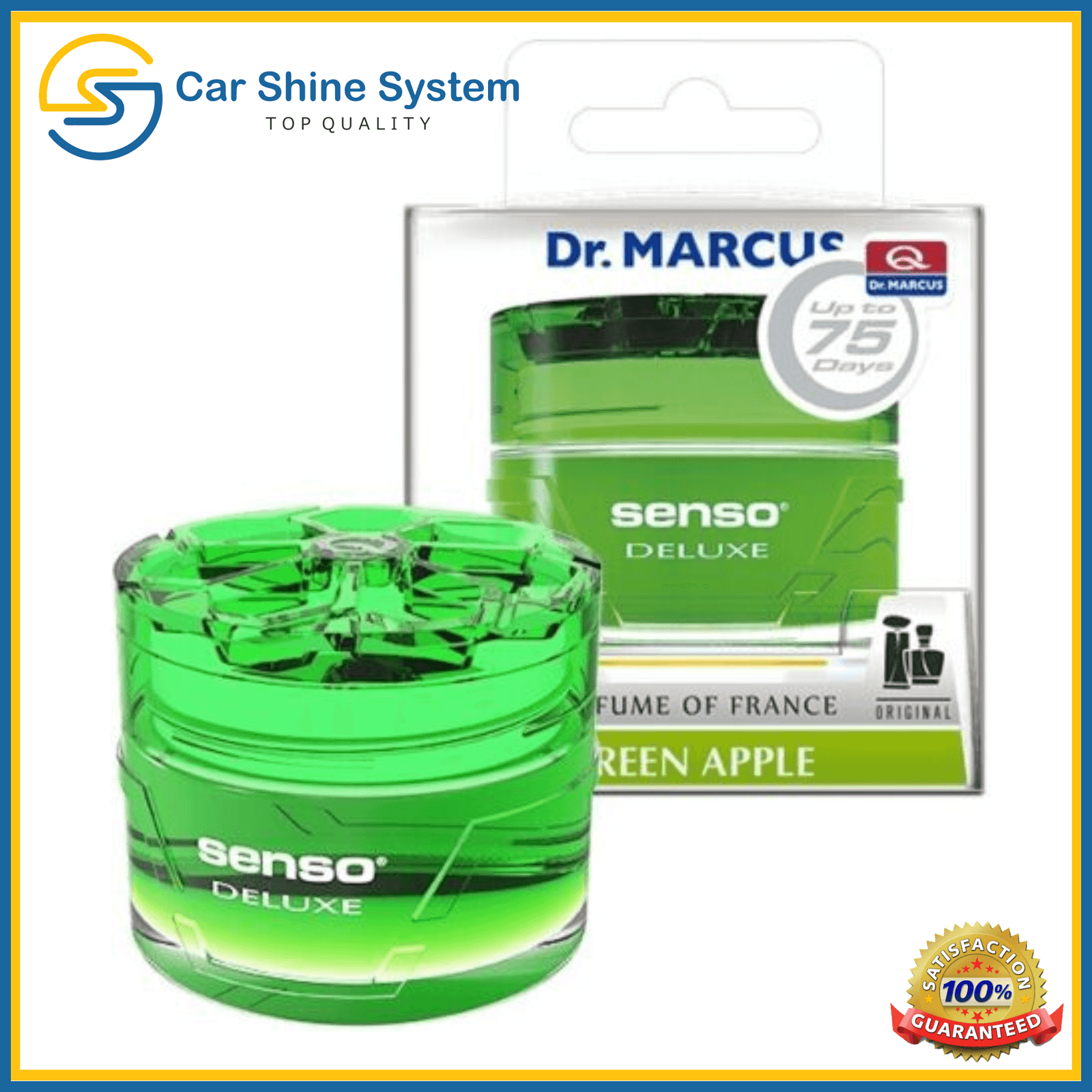 Green Apple Car Gel Senso DELUXE Car Home AIR FRESHENER Perfume Gel 50ml