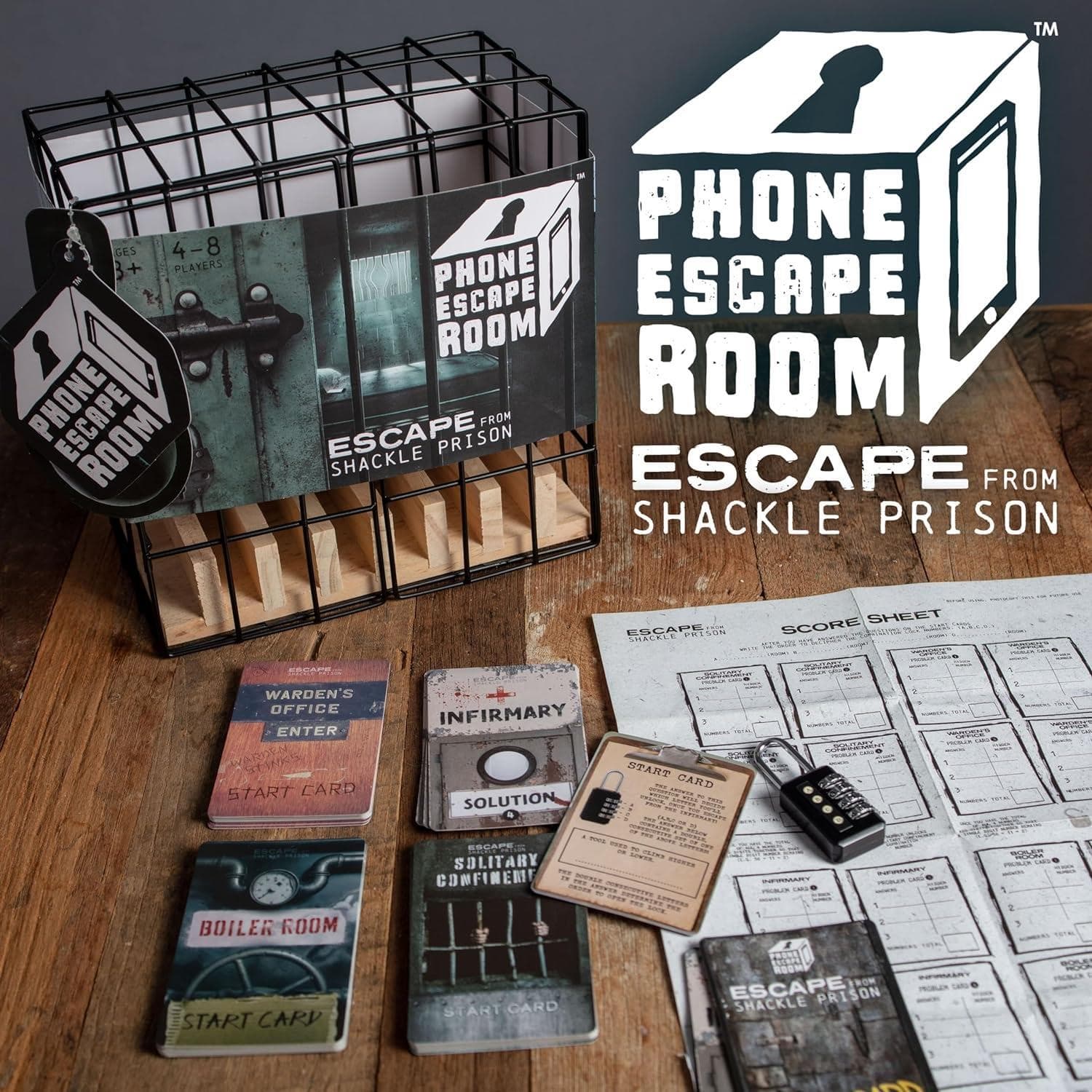 Phone Escape Room Game Brain Teaser Puzzles Fun Family Kids Adults 4-8 Players