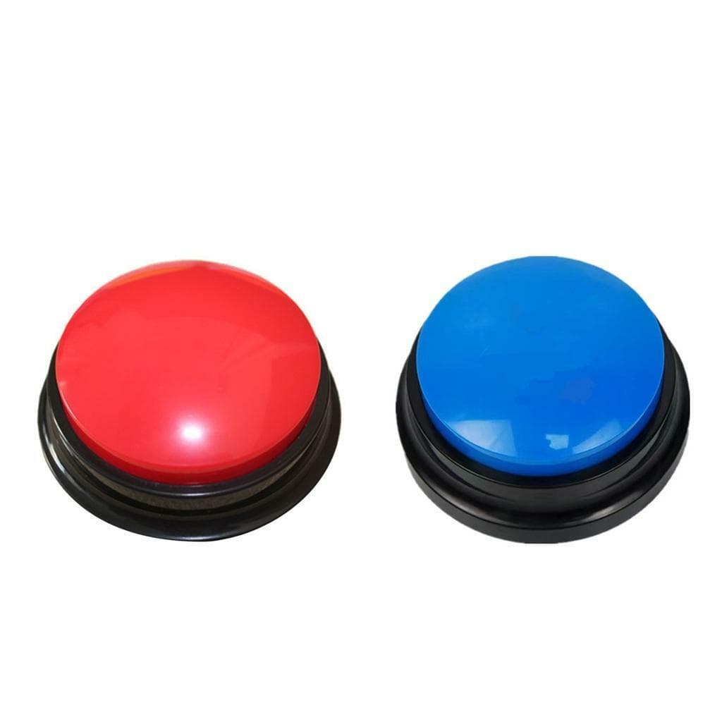 Set of 2 Recordable Talking Button Voice Sound Recorder Answer Buzzers