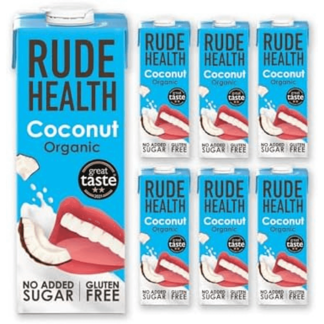 Rude Health 6 X 1 Litre Organic Coconut Dairy-Alt Milk| 100% Natural Organic and &