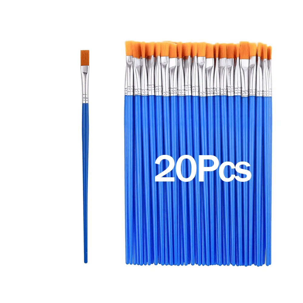 20-200Pcs Painting Brushes Set Art Nylon Hair Brush for Oil Acrylic Kids