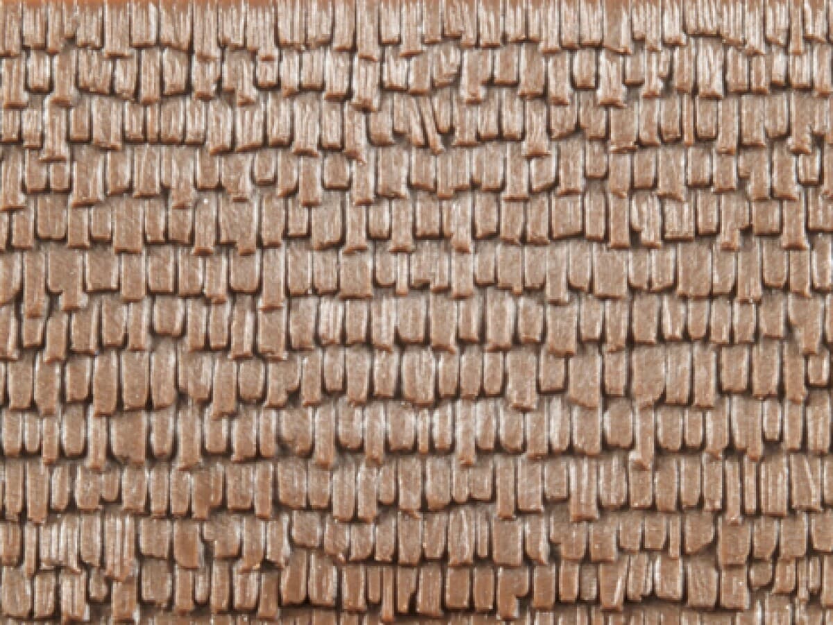Wooden shingle roof Decorative sheet 100x200mm (Pack of 2) HO/OO Auhagen 52228