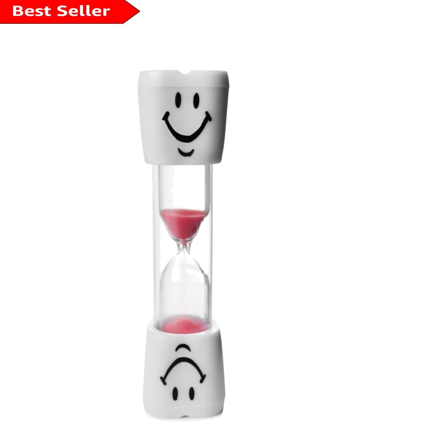 Compact Red Sand Timer - 2 Minutes Timer for Kids’ Tooth Care and Fun Activities