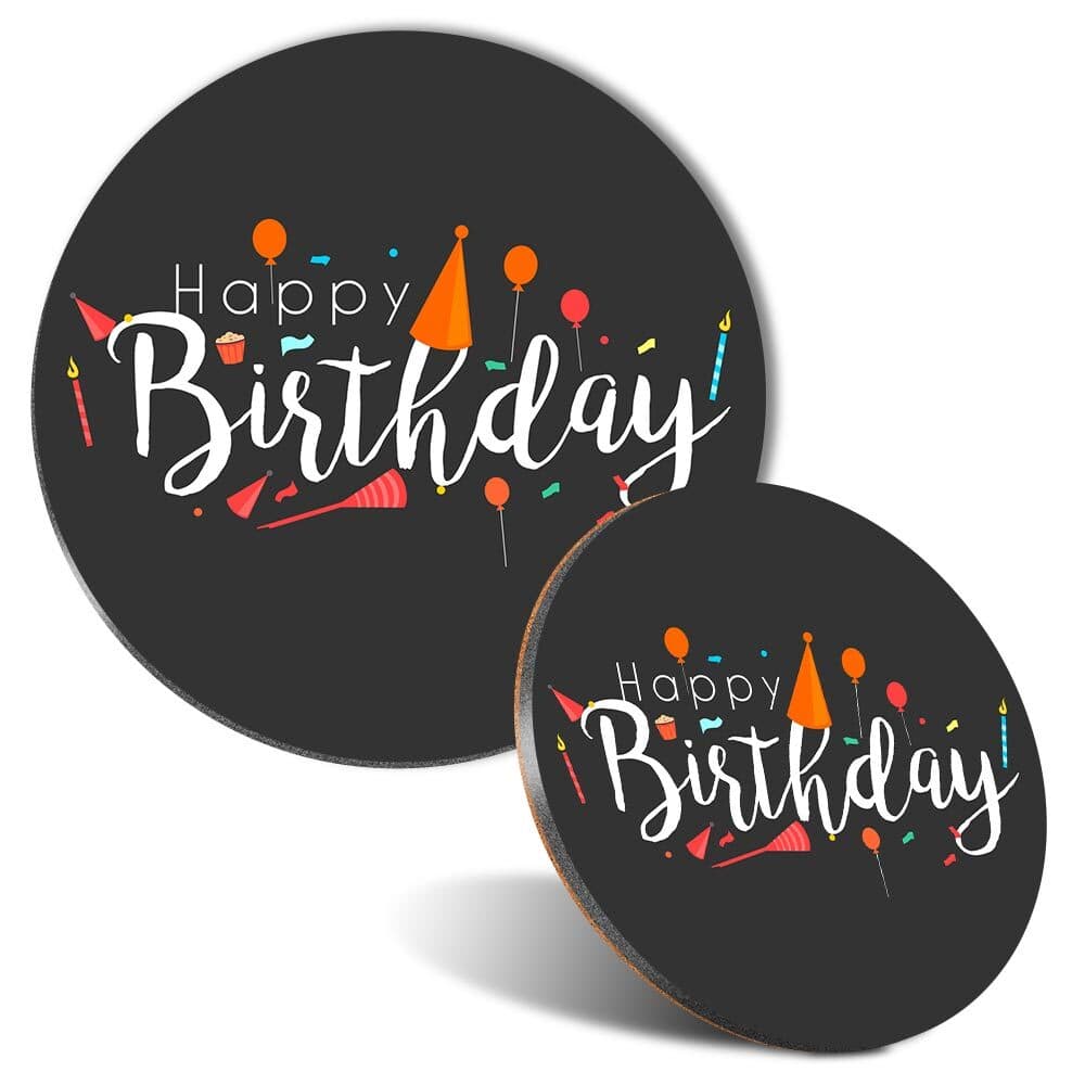 Mouse Mat and Coaster Set Happy Birthday Party #51132