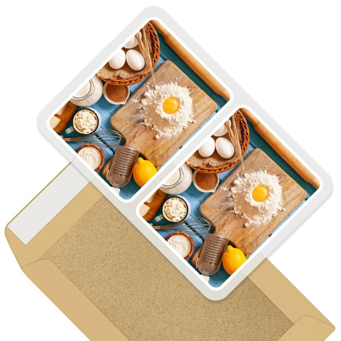 2 x Rectangle Stickers 10cm - Baking Cake Recipe Flour Egg #44209