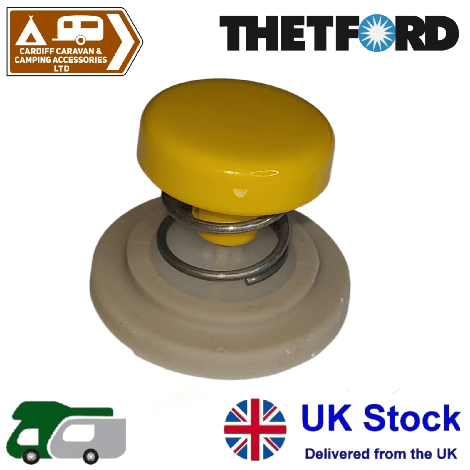 Thetford Yellow Vent Button SC234 caravan campervan