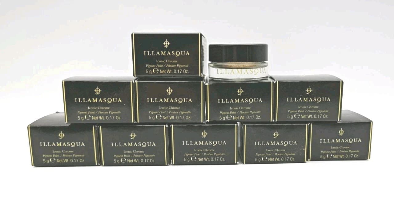 10 x Illamasqua Iconic Chrome Pigment Paint| Shade: OMG| Joblot of 10 x 5g