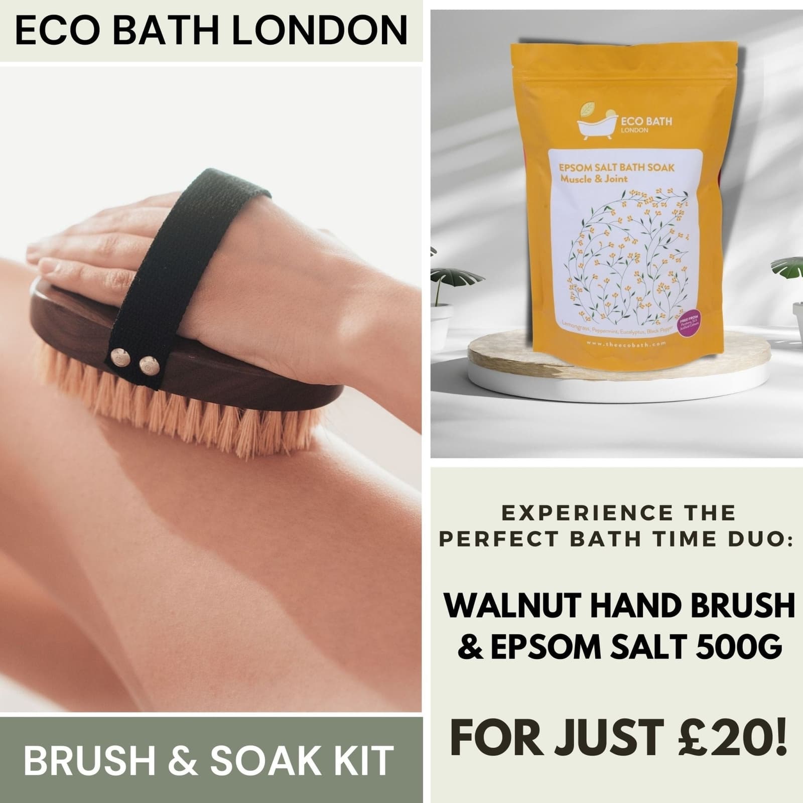 Mindful Moments: Eco Bath London Brush and Soak Kit