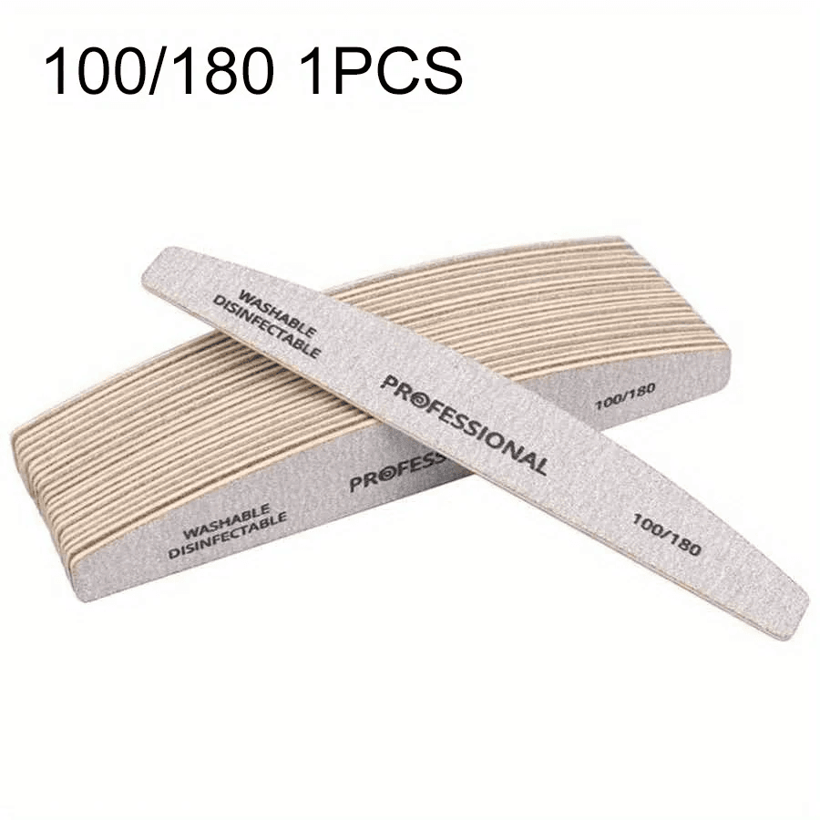1/2/5/10/20/50Pcs/Lot Professional Wooden Nail Files 100/180/240 Buffer 100/180