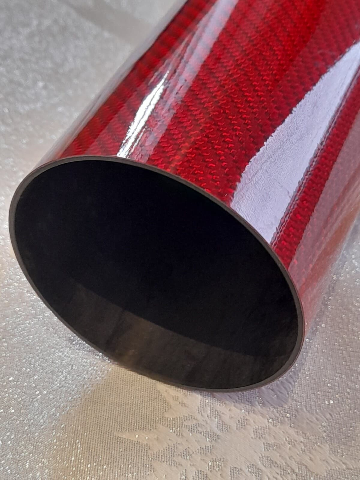 Carbon Fibre Tube Different Length OD 81mm / ID 77mm Gloss Twill Red Green Blue!